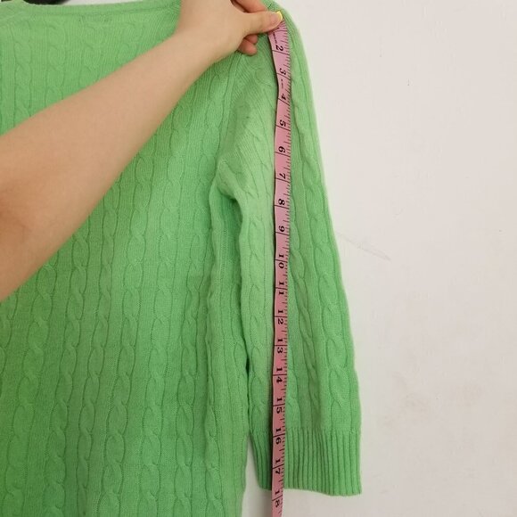 J. Crew 100% Cashmere Fisherman Cable Knit Sweater - Picture 6 of 8